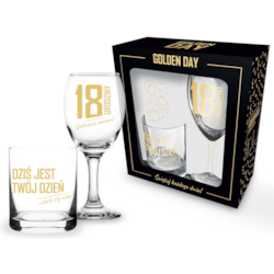 GOLDEN DAY KIELISZEK 220ml SZKLANKA 220ml 2EL - 18