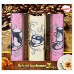 RĘCZNIK KUCHENNY ŚCIERKA HAFT 30x50cm 3szt wzD06
