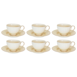 VANESA CREAM KOMPLET FILIŻANEK 6+6 230ml