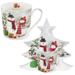 BN SNOWMAN SMILE KUBEK 400ml + OPAK CHOINKA