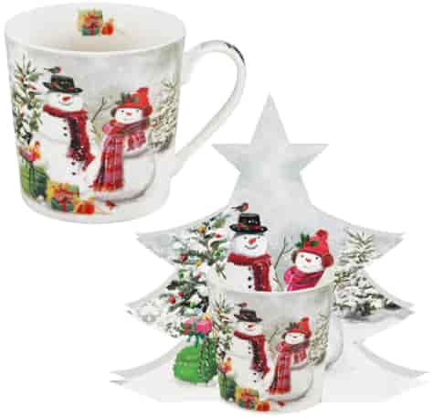 BN SNOWMAN SMILE KUBEK 400ml + OPAK CHOINKA