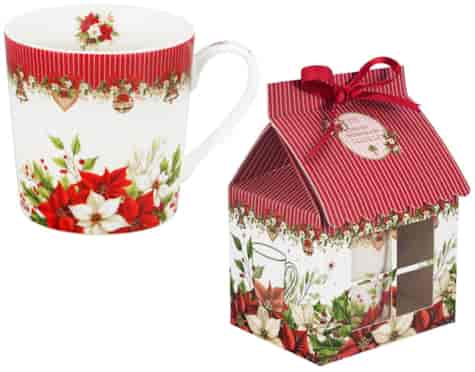 BN CHRISTMAS FLOWER KUBEK 400ml + OPAK DOMEK