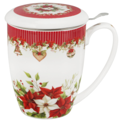 BN CHRISTMAS FLOWER KUBEK ZAPARZACZ 360ml