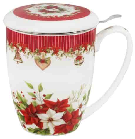 BN CHRISTMAS FLOWER KUBEK ZAPARZACZ 360ml