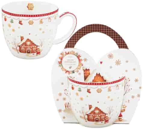 BN GINGERBREAD HOUSE KUBEK 460ml + OPAK Z RĄCZKĄ