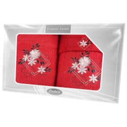 GIFT III KPL RĘCZNIKÓW 3EL CZERWONY 02