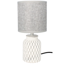 LAMPA NOCNA CERAMICZNA LK08S SZARA 27cm