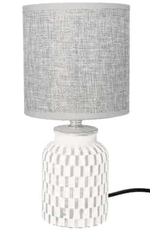 LAMPA NOCNA CERAMICZNA LK08S SZARA 27cm