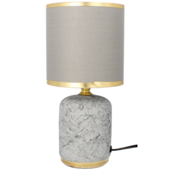LAMPA NOCNA CERAMICZNA LK18S SZARA 27cm