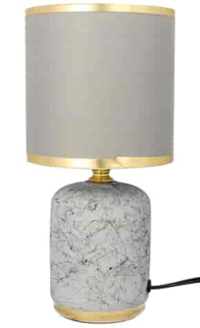 LAMPA NOCNA CERAMICZNA LK18S SZARA 27cm