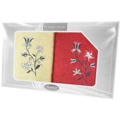GIFT II KPL RĘCZNIKÓW 2EL 70,70 KREM/CZERWONY 13