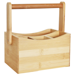 BAMBUS POJEMNIK NA PRZYBORY KUCHENNE 20,5x14x12cm