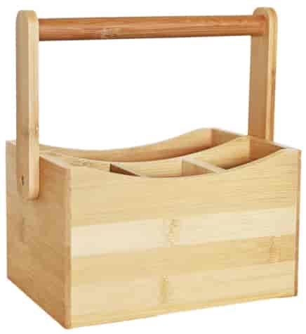 BAMBUS POJEMNIK NA PRZYBORY KUCHENNE 20,5x14x12cm