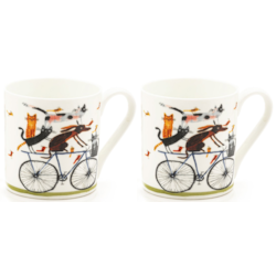 PSI ŚWIAT NA ROWERZE BC KUBEK KOMPLET 2EL 250ml