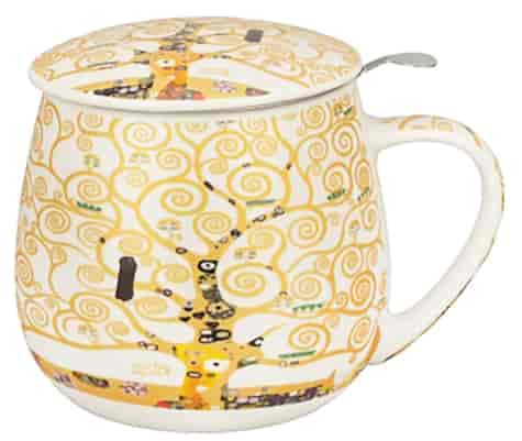 TREE OF LIFE ECRU KUBEK ZAPARZACZ BARYŁKA 430ml