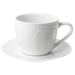 TWILIGHT WHITE FILIŻANKA ZE SPODKIEM 1+1 260ml