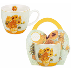 SUNFLOWERS KUBEK 460ml + OPAKOWANIE Z RĄCZKĄ