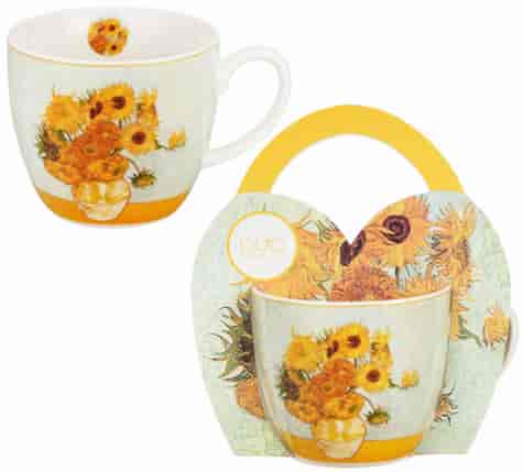 SUNFLOWERS KUBEK 460ml + OPAKOWANIE Z RĄCZKĄ
