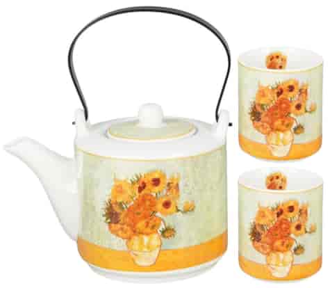 SUNFLOWERS DZBANEK ZAPARZACZ Z CZARKAMI KPL 4EL