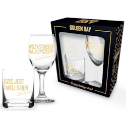 GOLDEN DAY KIELISZEK 220ml SZKLANKA 220ml 2EL - WN