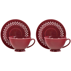BISETTE LIMITED KOMPLET FILIŻANEK 2+2 260ml PINK A