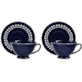 BISETTE LIMITED KOMPLET FILIŻANEK 2+2 260ml BLUE B
