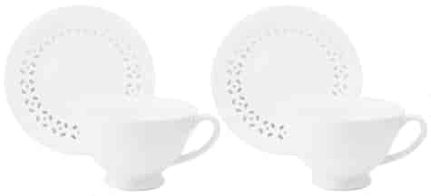 BISETTE LIMITED KOMPLET FILIŻANEK 2+2 260ml WHITEB
