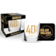 GOLDEN DAY SZKLANKA 300ml + PODKŁADK - 40 URODZINY