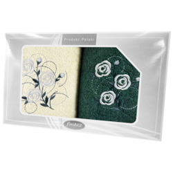 GIFT II KPL RĘCZNIKÓW 2EL 50,50 KREM/ZIELONY 32