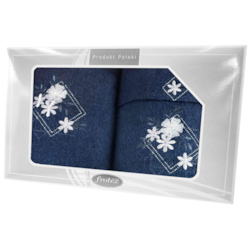GIFT III KPL RĘCZNIKÓW 3EL GRANATOWY 02