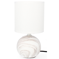 LAMPA NOCNA CERAMICZNA LK01B BIAŁA 25cm