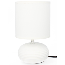 LAMPA NOCNA CERAMICZNA LK07B BIAŁA 23cm