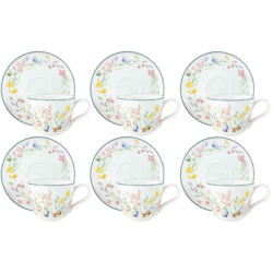 KWIATEK PANI KOMPLET FILIŻANEK 6+6 250ml