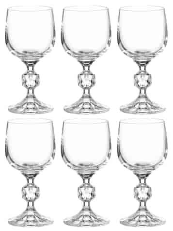 BOHEMIA STERNA KLAUDIA KIELISZEK WINO 190 6szt