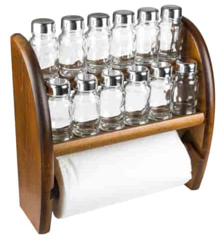 PÓŁKA NA PRZYPRAWY 12EL RĘCZNIK SR POŁYSK MAHOŃ