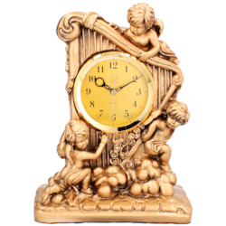ZEGAR KOMINKOWY ANIOŁKI Z HARFĄ Z3511G h-27,5cm